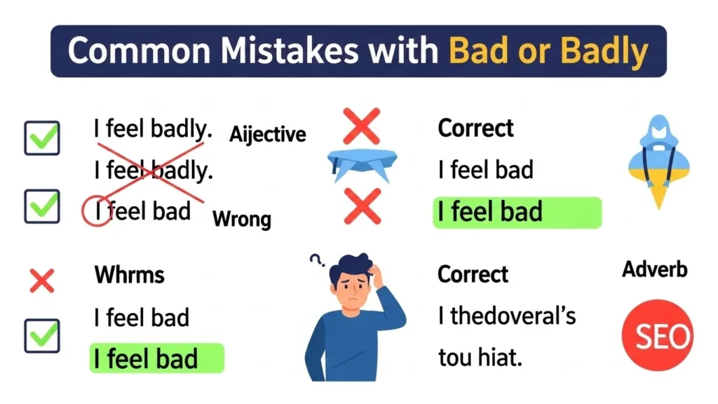 Common Mistakes with Bad or Badly