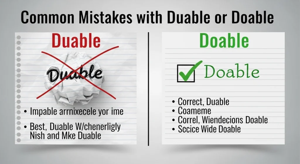 Common Mistakes with Duable or Doable