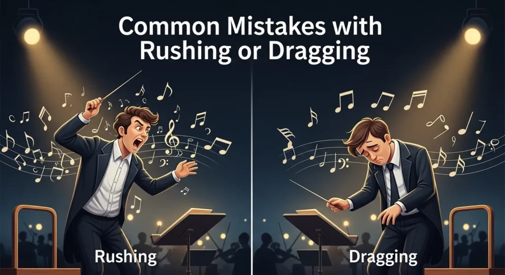 Common Mistakes with Rushing or Dragging