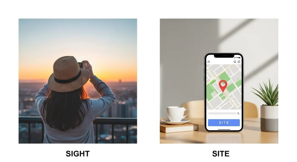 Sight or Site in Everyday Examples