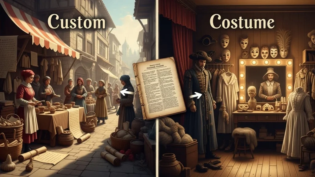 The Origin of Custom or Costume