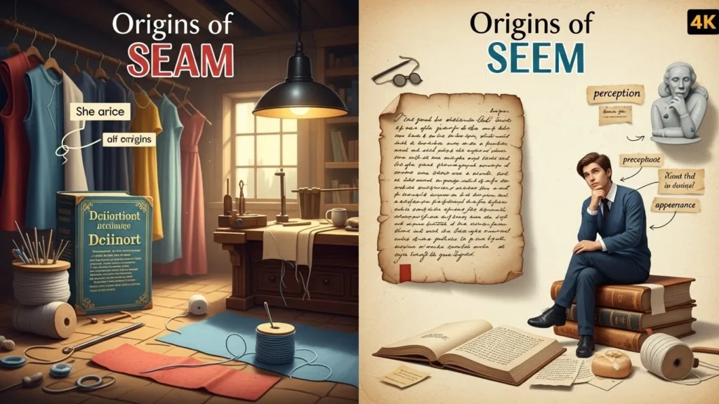 The Origin of Seam or Seem