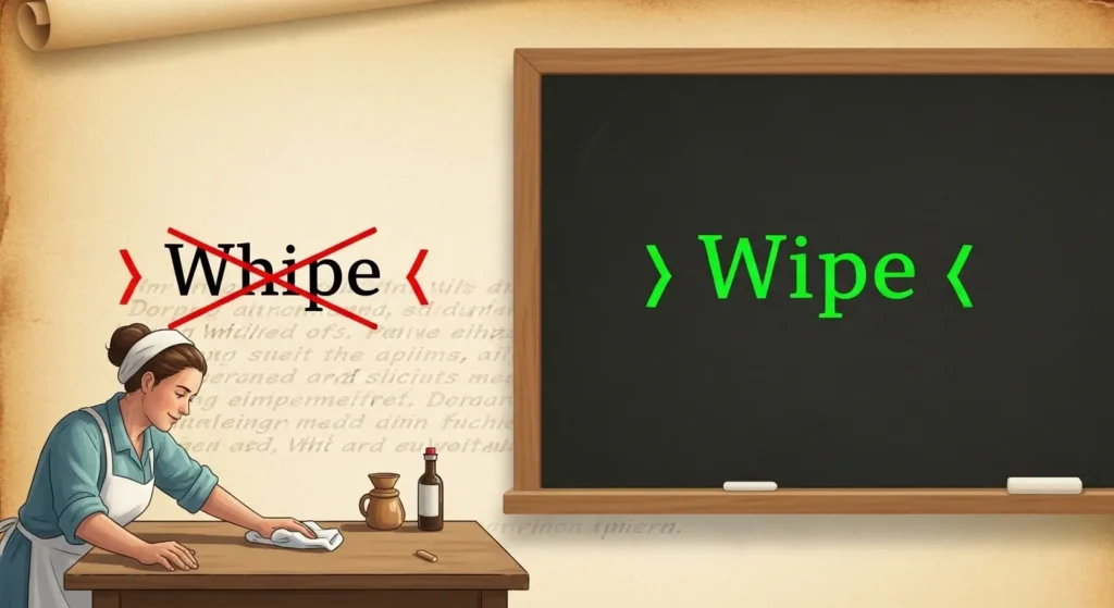 The Origin of Whipe or Wipe
