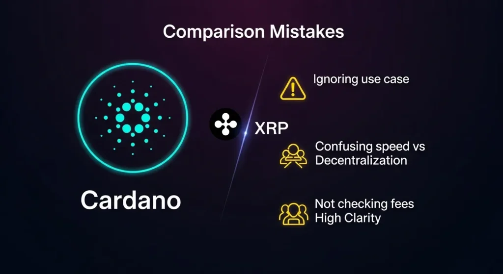 Common Mistakes When Comparing Cardano or XRP