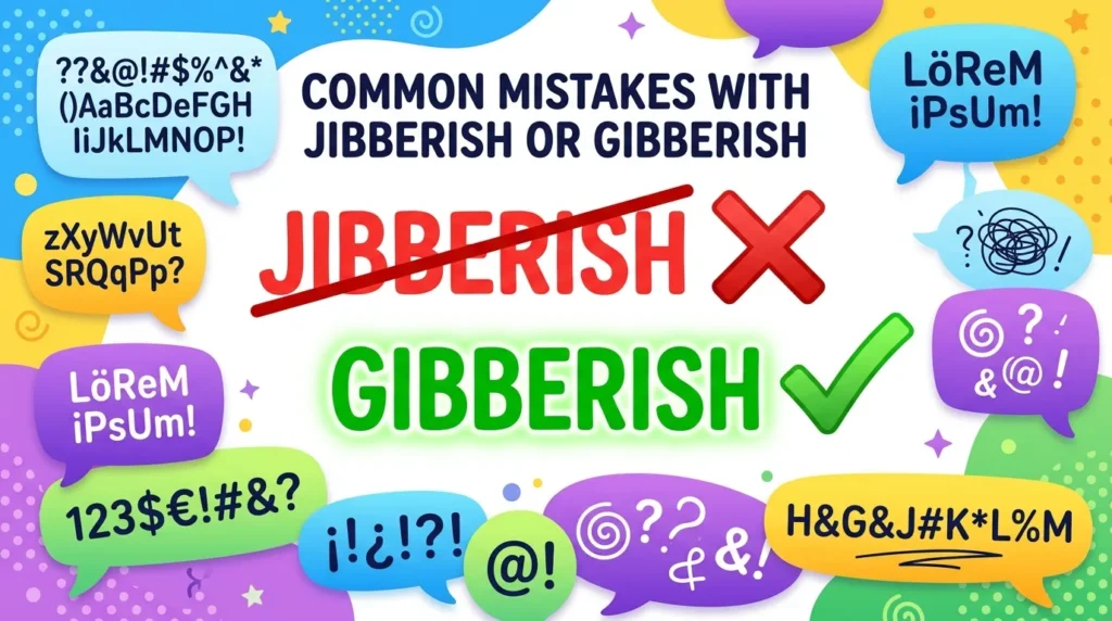 Common Mistakes with Jibberish or Gibberish