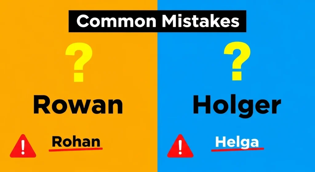 Common Mistakes with Rowan or Holger
