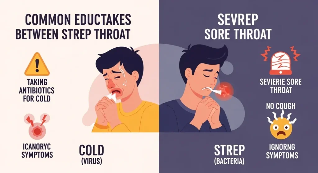 Common Mistakes with Strep or Cold