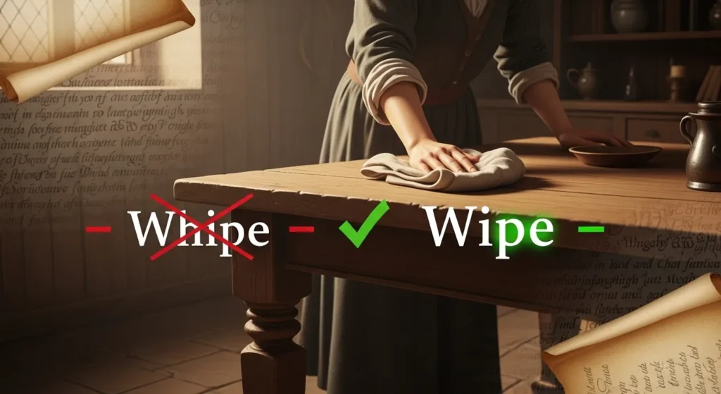 The Origin of Whipe or Wipe
