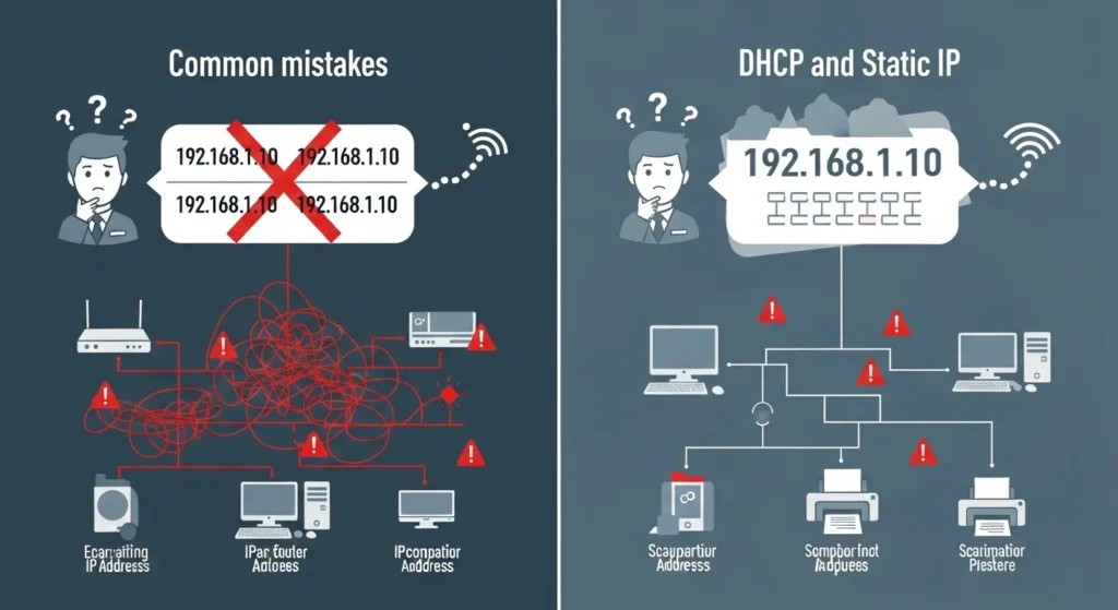 ❌ Common Mistakes with DHCP or Static