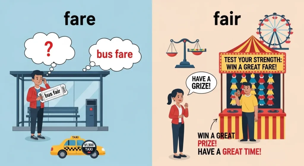 Common Mistakes with Fare or Fair