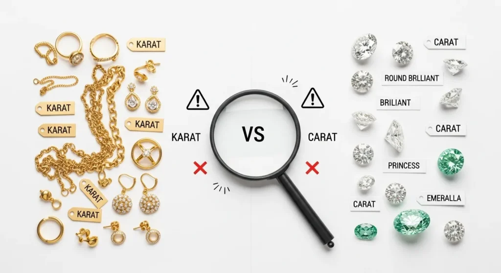 Common Mistakes with Karat or Carat