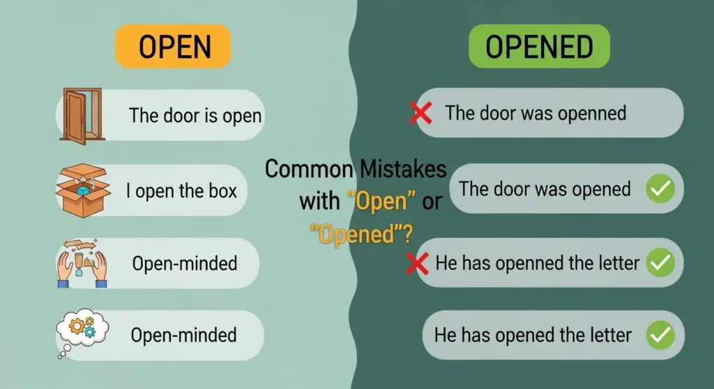 Common Mistakes with Openned or Opened