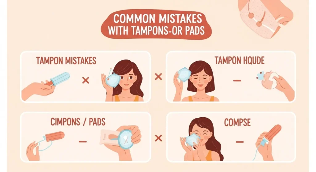 Common Mistakes with Tampons or Pads