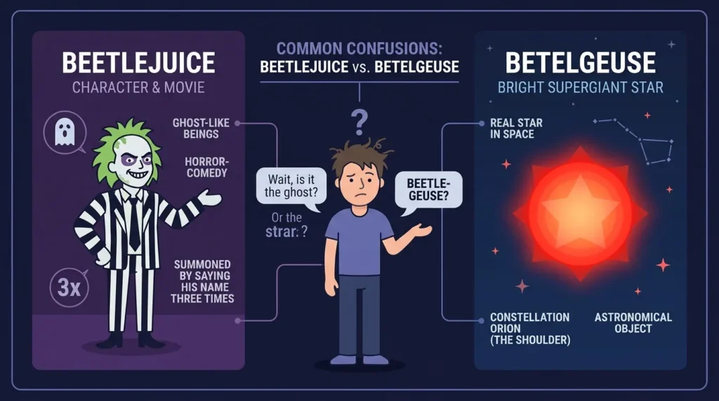 Common Mistakes with Beetlejuice or Betelgeuse