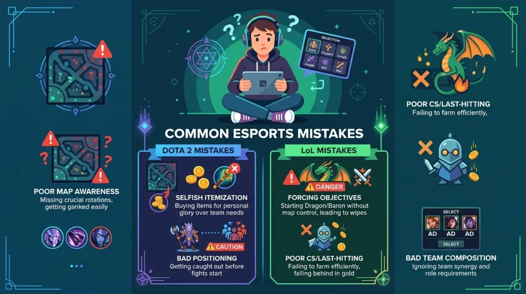 Common Mistakes with Dota or League