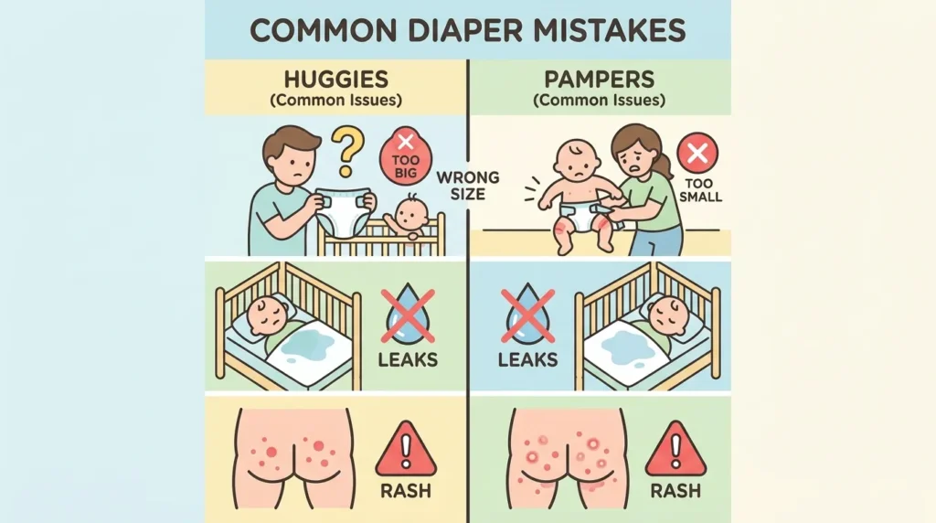 Common Mistakes with Huggies or Pampers