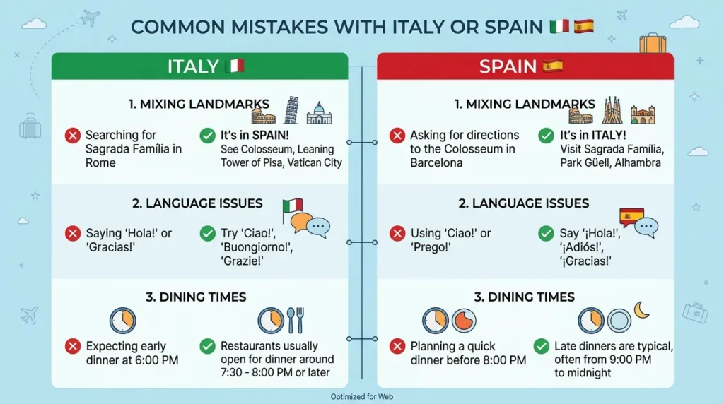 Common Mistakes with Italy or Spain