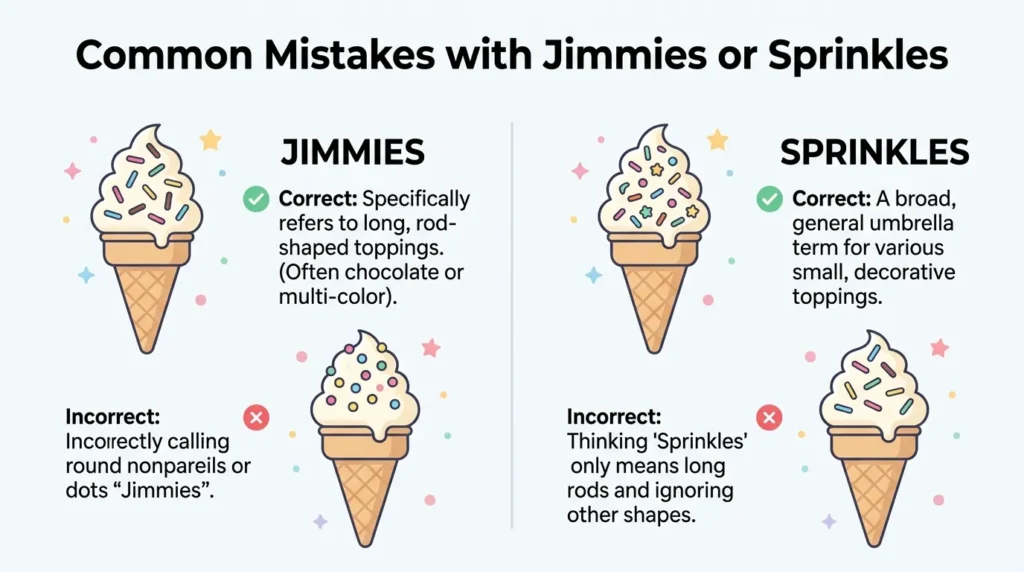 Common Mistakes with Jimmies or Sprinkles