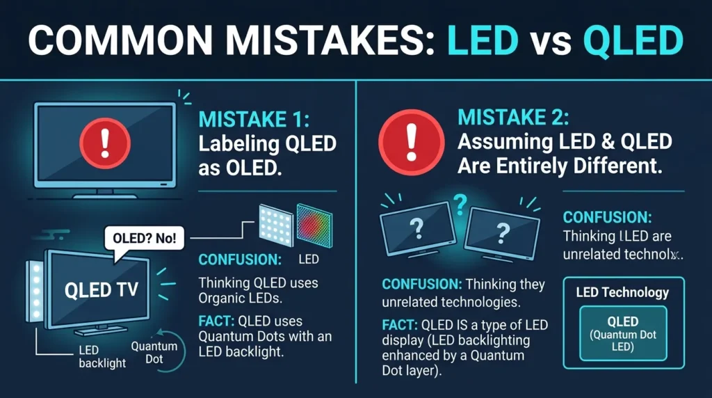 Common Mistakes with LED or QLED