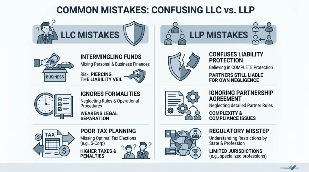 Common Mistakes with LLC or LLP