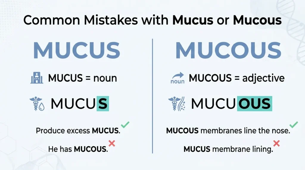 Common Mistakes with Mucus or Mucous