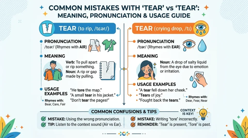 Common Mistakes with Tear or Tear