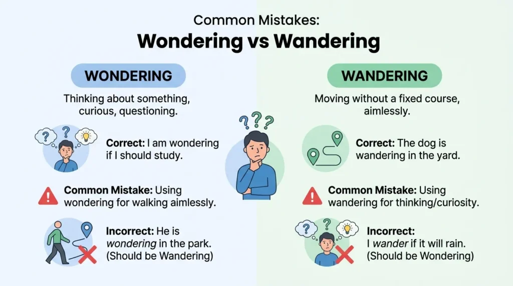 Common Mistakes with Wondering or Wandering