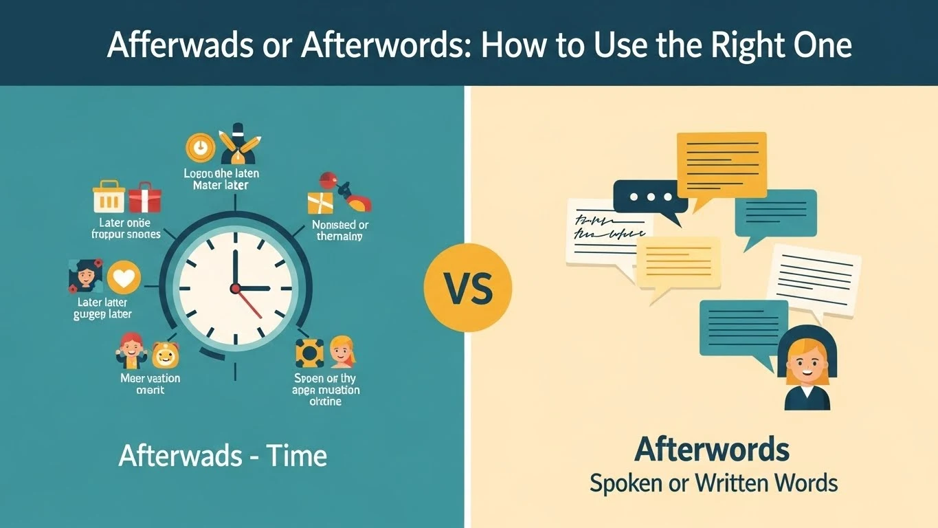 afterwards or afterwords