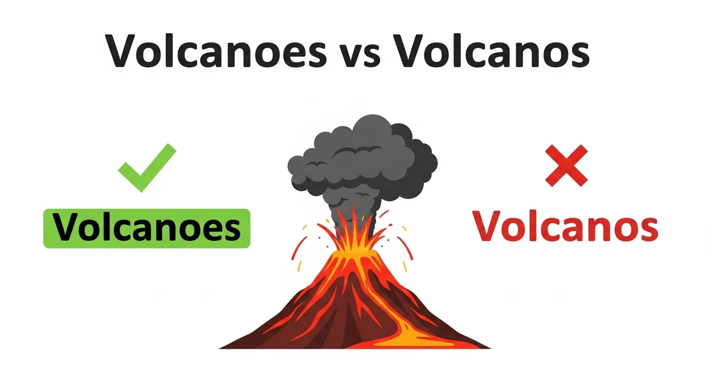 volcanoes or volcanos