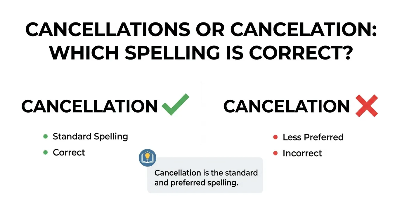 cancellations or cancelation